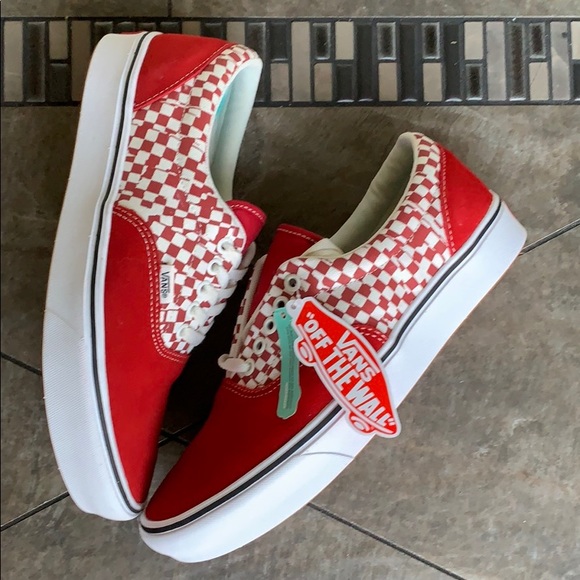 VANS COMFYCUSH ERA TEAR CHECKERBOARD Red/Trwht Men - Picture 16 of 16